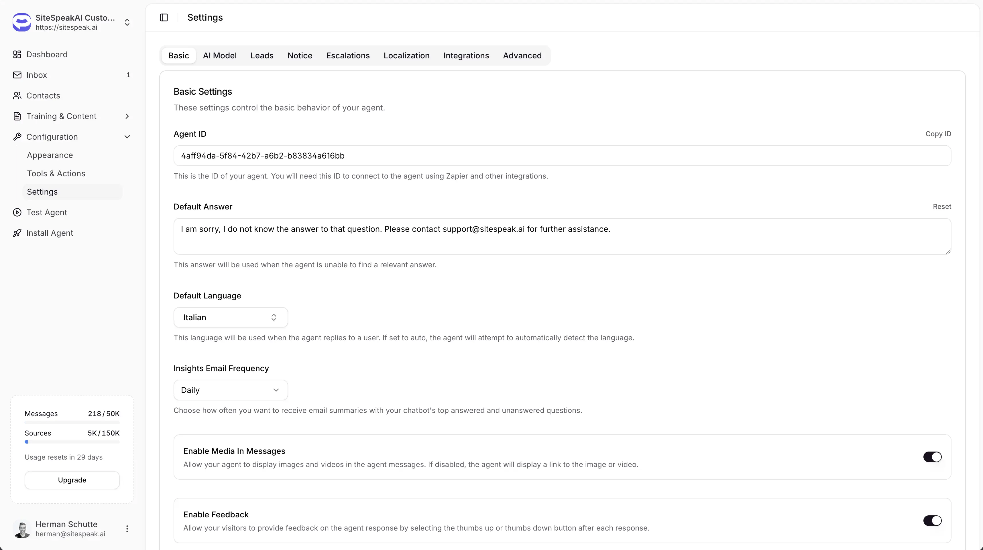 Multilingual Support